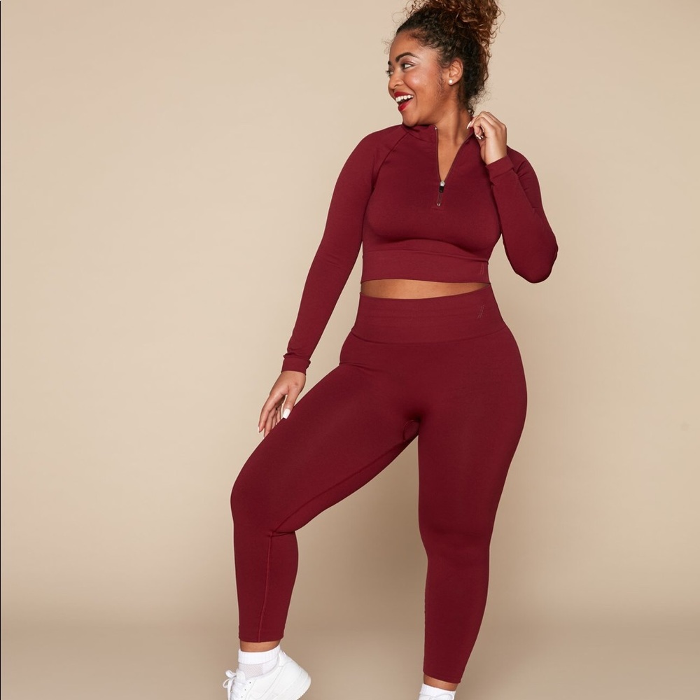GraceFitUK TALA Zinnia Leggings - Burgundy